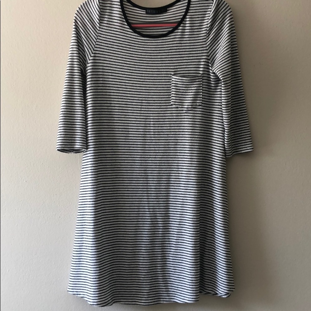 Black and white stripped dress